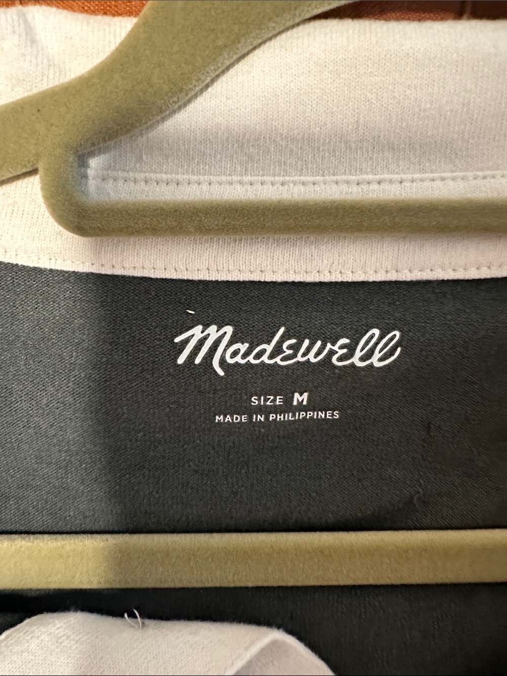 Madewell Black Top with Cream Trim